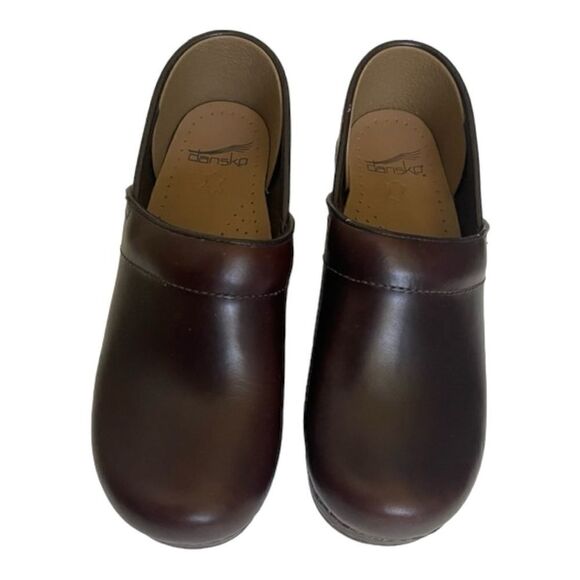 Dansko | Brown Leather Professional Nursing Clogs Shoes Slip On | 41 10.5-11 - Picture 1 of 6